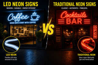 LED Neon Signs vs Traditional Neon Signs: Which One Is Right for Your Business? - Signs Station & Printing