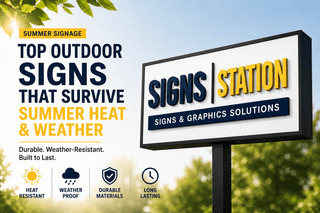 Top Outdoor Signs That Survive Summer Heat & Weather - Signs Station & Printing