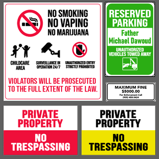 Custom Aluminum Parking Sign - Signs Station & Printing