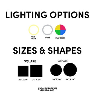 Indoor LED Custom Acrylic Backlit Sign - Signs Station & Printing