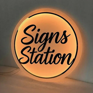 Indoor LED Custom Acrylic Backlit Sign - Signs Station & Printing