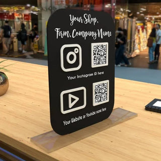 Custom Acrylic  Social Media Stand
