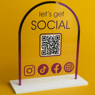 Custom Acrylic  Social Media Stand