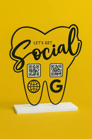 Custom Acrylic  Social Media Stand
